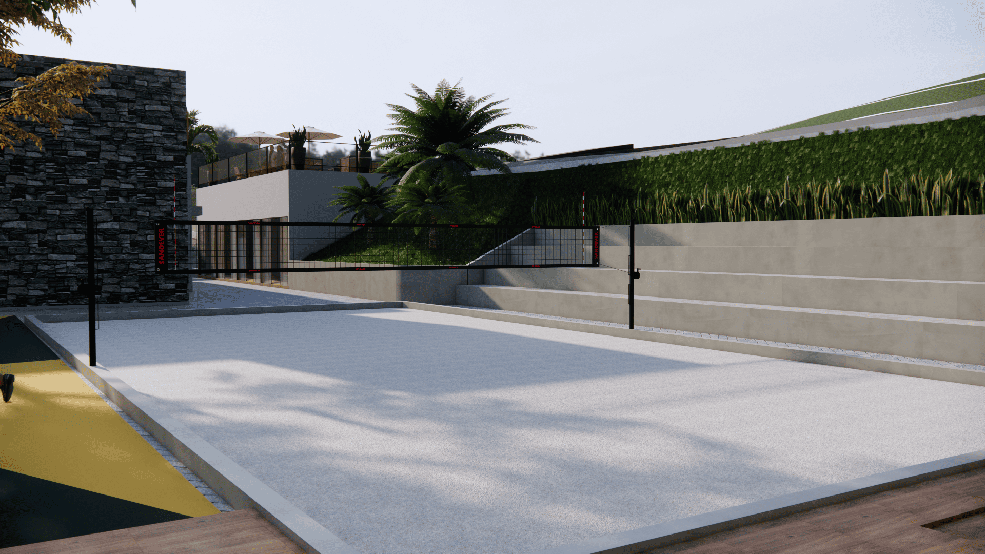 Family enjoying pool